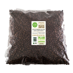 Tiny Footprint Coffee Cold Press Elixir bag: organic, fair trade beans for a smooth cold brew.