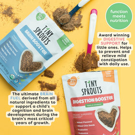 Tiny Sprouts Digestion Booster bottle pour promoting regularity and gut comfort