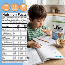 Tiny Sprouts seed mix scoop in yogurt — simple omega-3 boost.