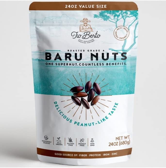 Tio Berto Keto Baru roasted nuts in 24oz pack, ideal keto snack