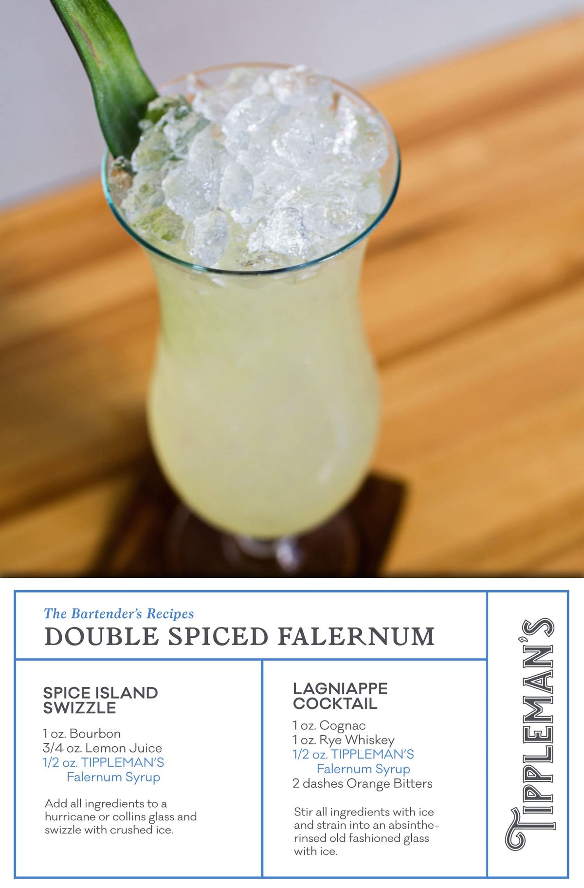 Bar setup featuring Tippleman's falernum as a versatile cocktail mixer