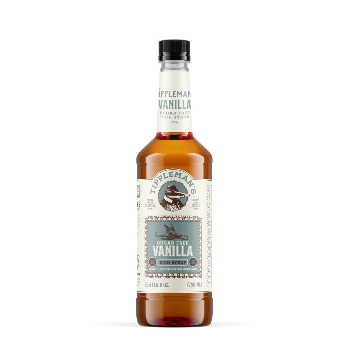 Tippleman's Sugar-Free Vanilla Syrup bottle for keto-friendly coffee flavor