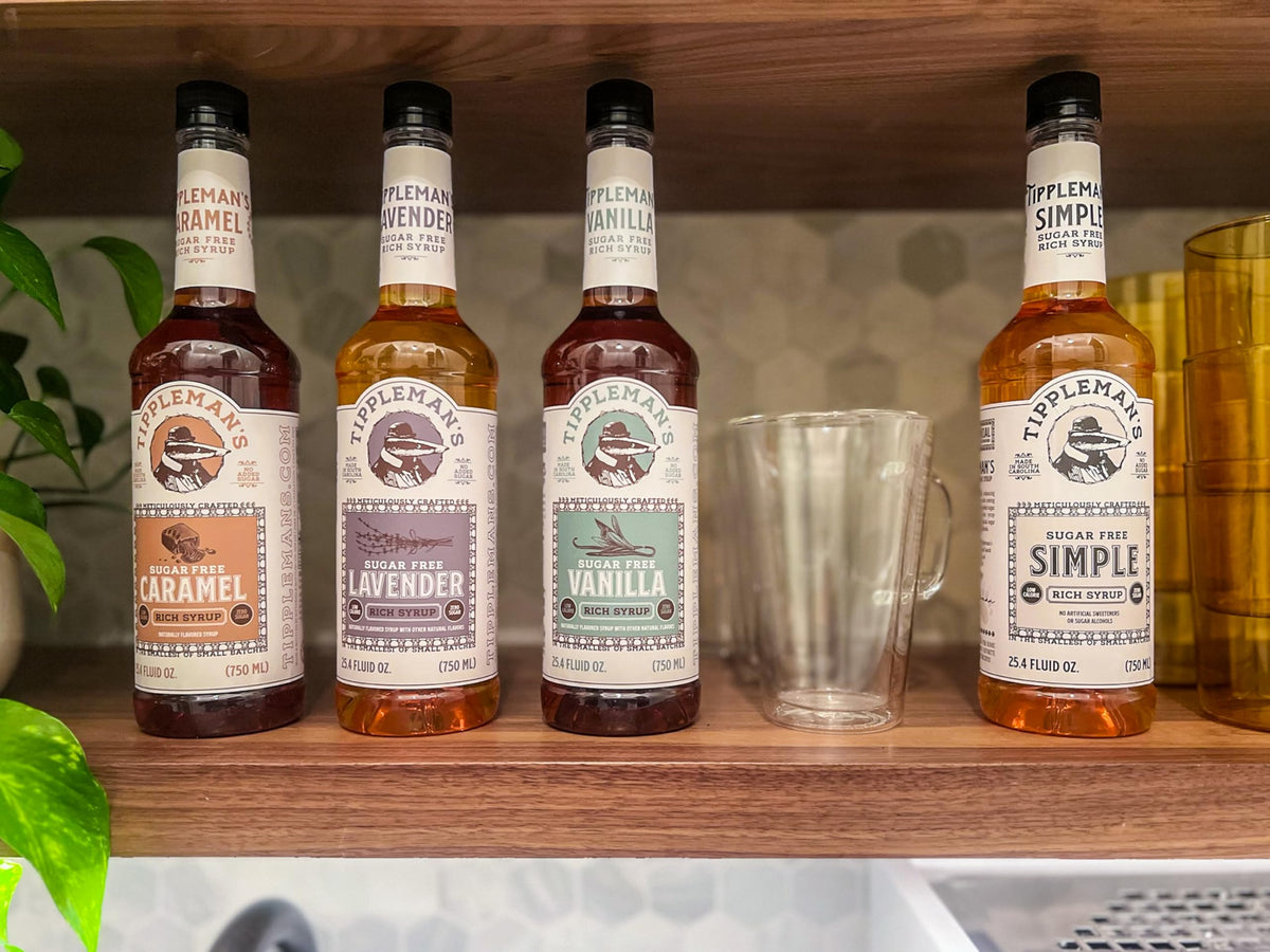Tippleman's Sugar-Free Vanilla Syrup espresso shot with rich vanilla aroma