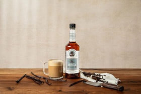 Tippleman's Vanilla Syrup latte art scene highlighting creamy vanilla sweetness