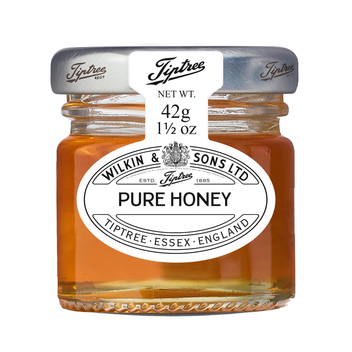 Tiptree Clear Honey mini jar pack 48, ideal for cheese boards and tea rituals