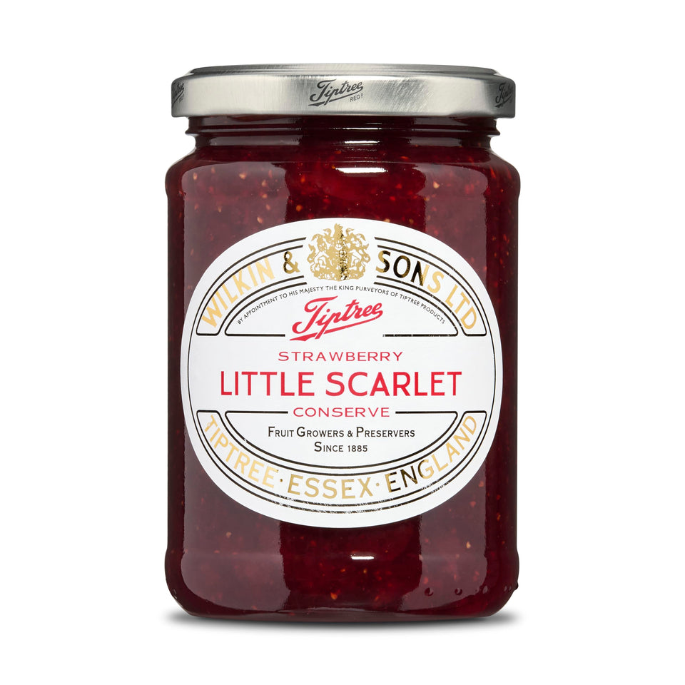 Tiptree Little Scarlet Preserve jar ready for toast and pastries.