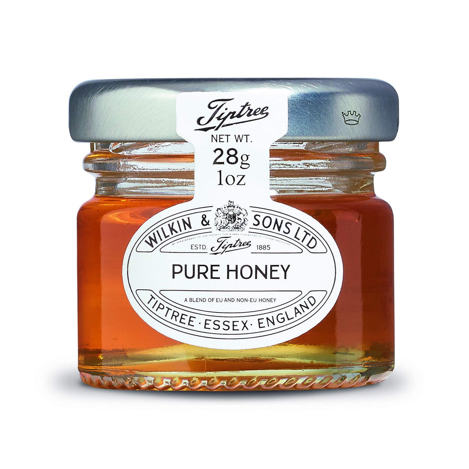 Tiptree Pure Clear Honey Minis jar ideal for tea pairing and cheese boards