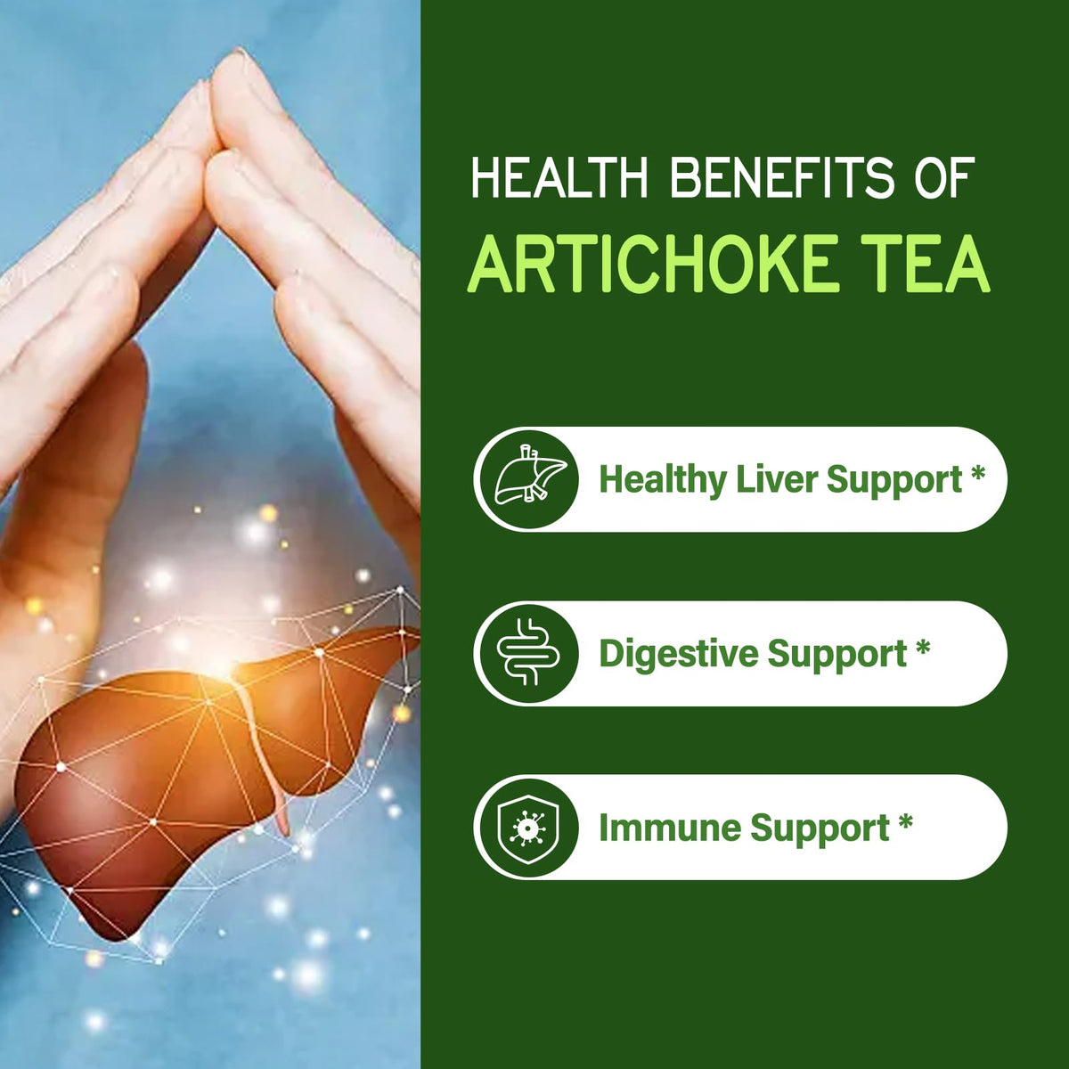 TisaFlor Artichoke Tea bags close-up—supports digestion.