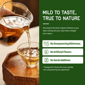 TisaFlor Tea bags close-up—fine herbal particles for flavor.