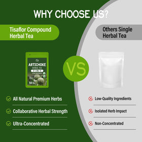 TisaFlor Liver Detox Tea label—caffeine-free herbal blend.