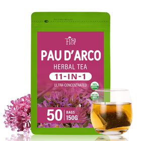 TisaFlor Pau d'Arco tea bag in a cup for a soothing immune-support brew