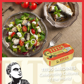 TITUS sardines displayed as a versatile pantry staple.