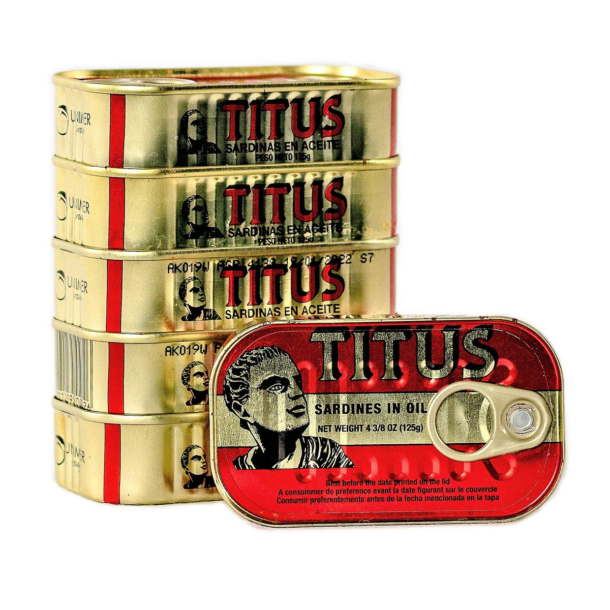 Titus Sardines served on toast, a simple protein-packed snack.