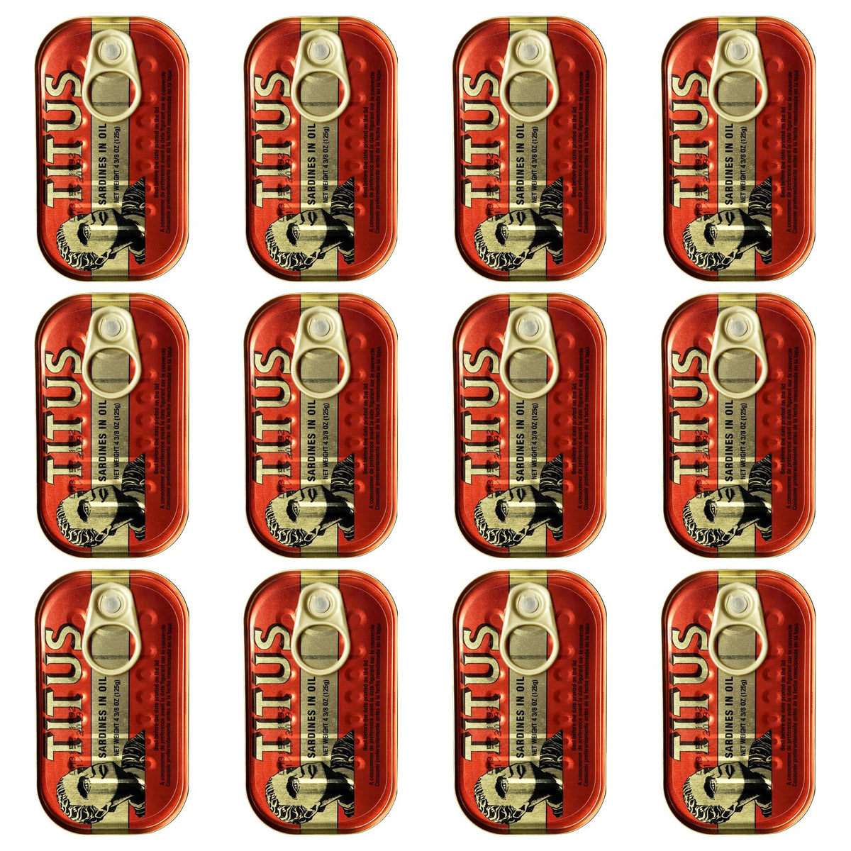TITUS Univer Meaty Sardines in Soybean Oil front can ready-to-eat protein option