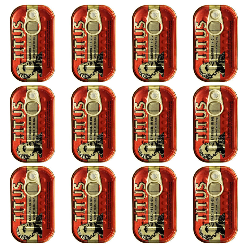 TITUS Univer Meaty Sardines in Soybean Oil front can ready-to-eat protein option