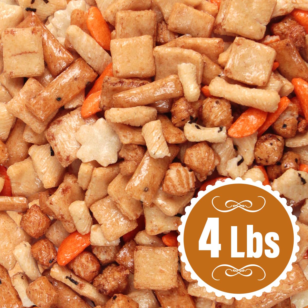 Tivozy Rice Cracker Mix displayed on a party table, great for gatherings.