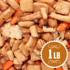 Tivozy Rice Cracker Mix variety layout, a colorful assortment ready to share at events.