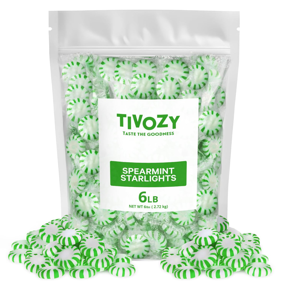 Tivozy Starlight Spearmint pack front for quick refresh on the go