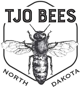 TJO Bees Raw Honey North Dakota packaging reflects local harvest and natural nectar