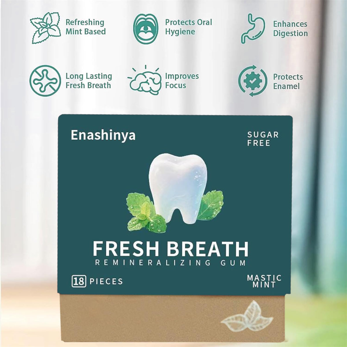 Fragrance of frankincense mint in Tlizzf sugar-free gum pack.