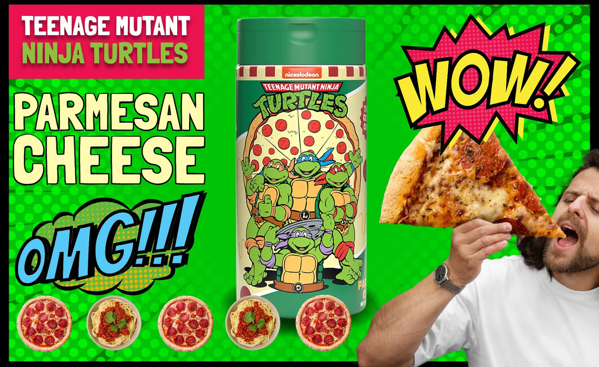 TMNT seasoning dusting over a fresh salad for quick flavor lift