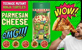 TMNT seasoning dusting over a fresh salad for quick flavor lift