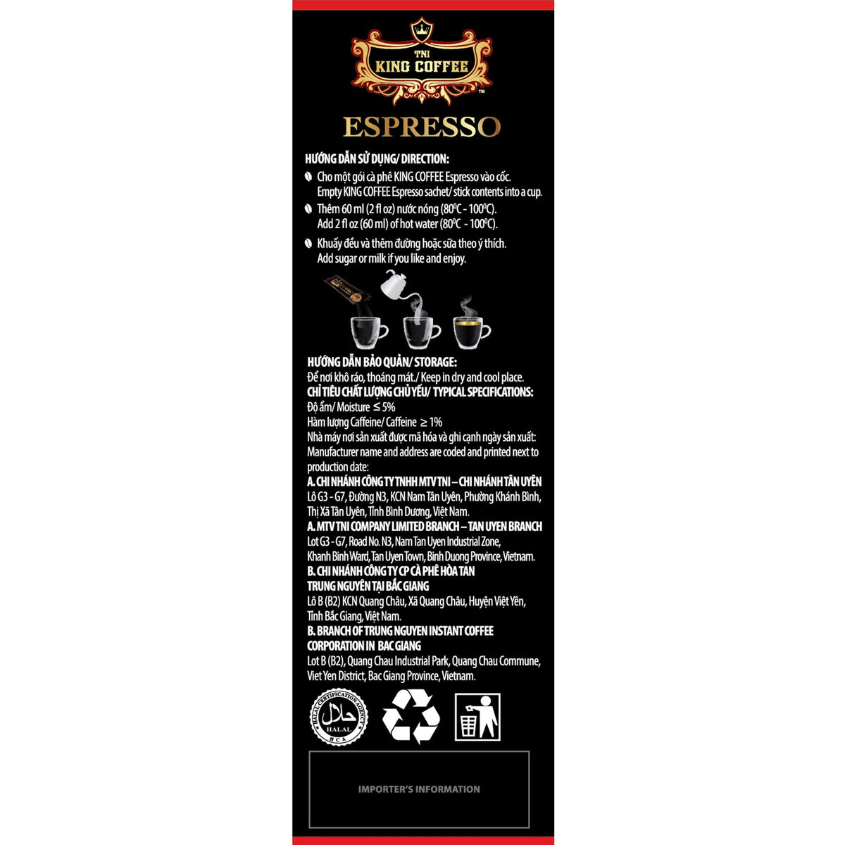 TNI King Coffee 15-stick-per-box for convenient single-serve prep.