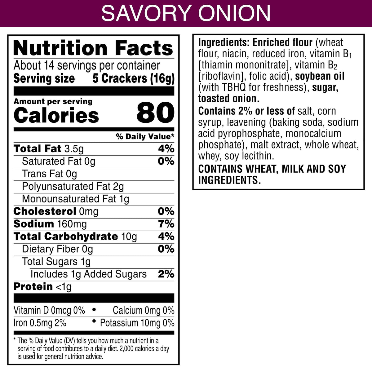 Toasteds Savory Onion crackers in a pantry scene for easy stocking.