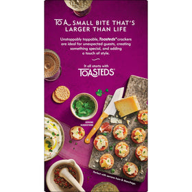 Toasteds Savory Onion crackers on a party spread ready to share.