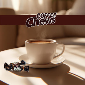 TOFFIX Coffee Chews party-bowl-display adds flavor to events and gatherings.
