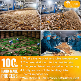 Handmade processing highlights quality in TOG999 Anti-Inflammaheb tea bags