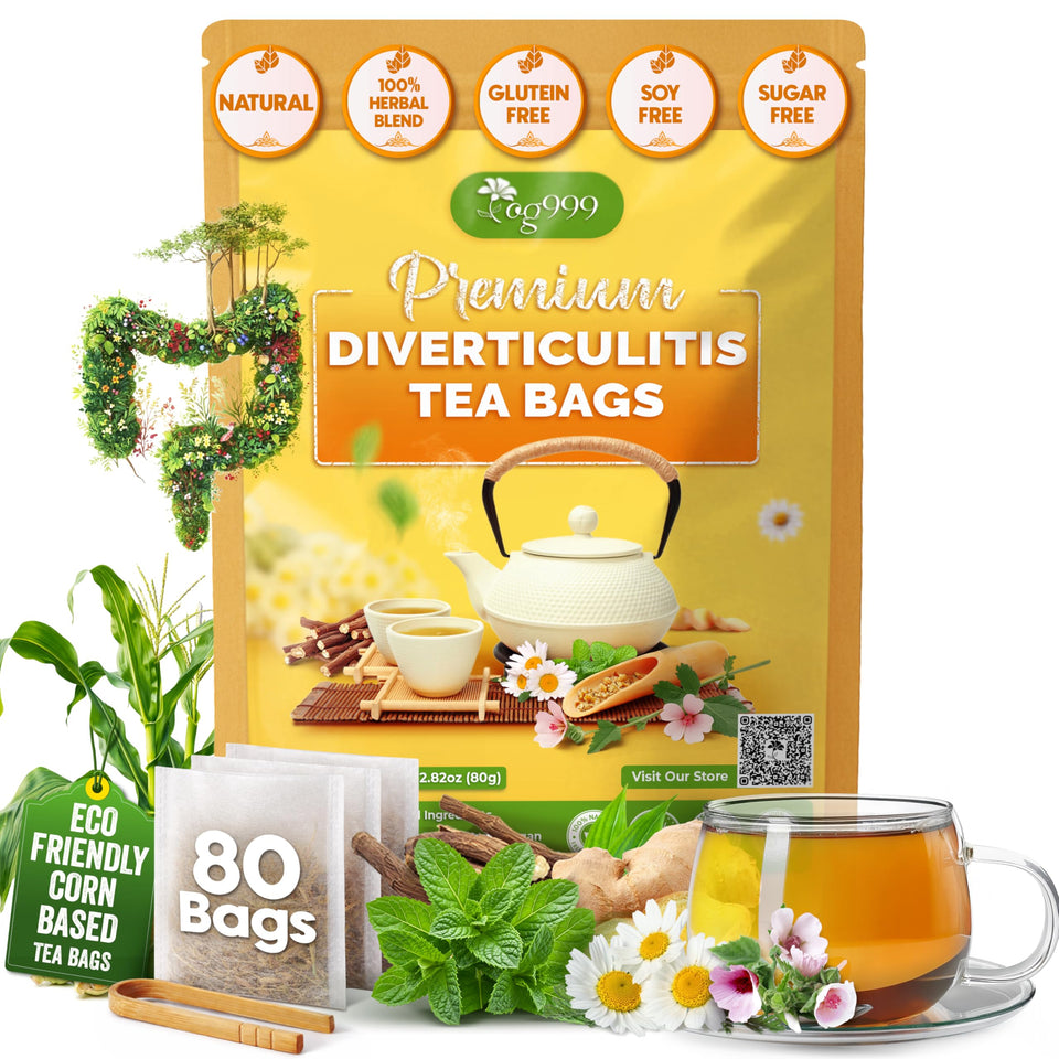 TOG999 Diverticulitis Tea Bags packaging for a simple daily ritual.