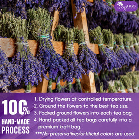 TOG999 dried lavender flowers close-up indicating artisanal processing