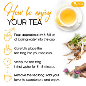 TOG999 Essiac tea product page image communicates additive-free premium quality