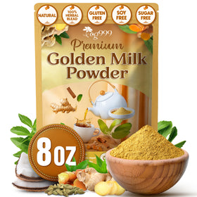 TOG999 Golden Milk powder packshot showing premium spice blend for everyday drinks