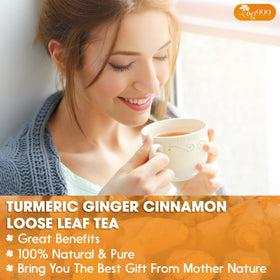 TOG999 ingredients blend of ginger turmeric and cinnamon for bold flavor.