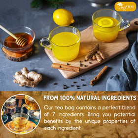 TOG999 biodegradable corn fiber tea bags highlighting eco-friendly packaging.