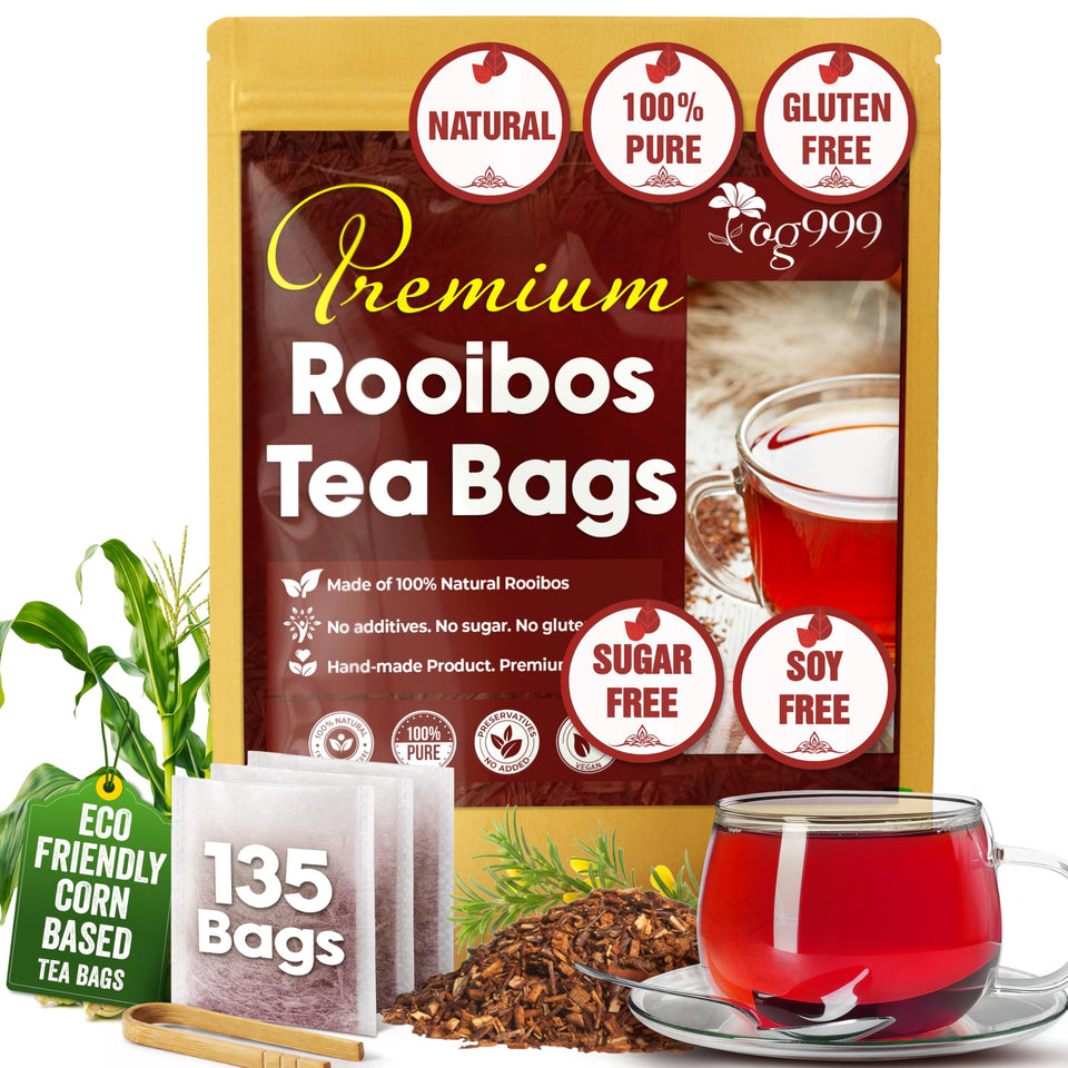 TOG999 packaging for 135 premium Rooibos tea bags ready for purchase