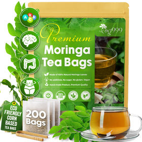 TOG999 premium moringa leaf tea bags package, showcasing natural purity for convenient brewing.