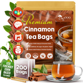 TOG999 premium cinnamon tea bags pack showing pure, convenient herbal brew