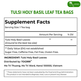 A warm cup of TOG999 holy basil tea ready to enjoy.