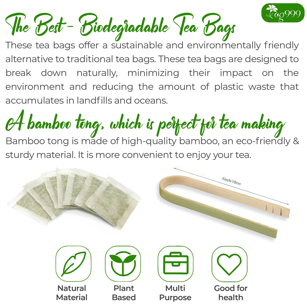 TOG999 resealable tea bags preserve freshness and flavor between uses
