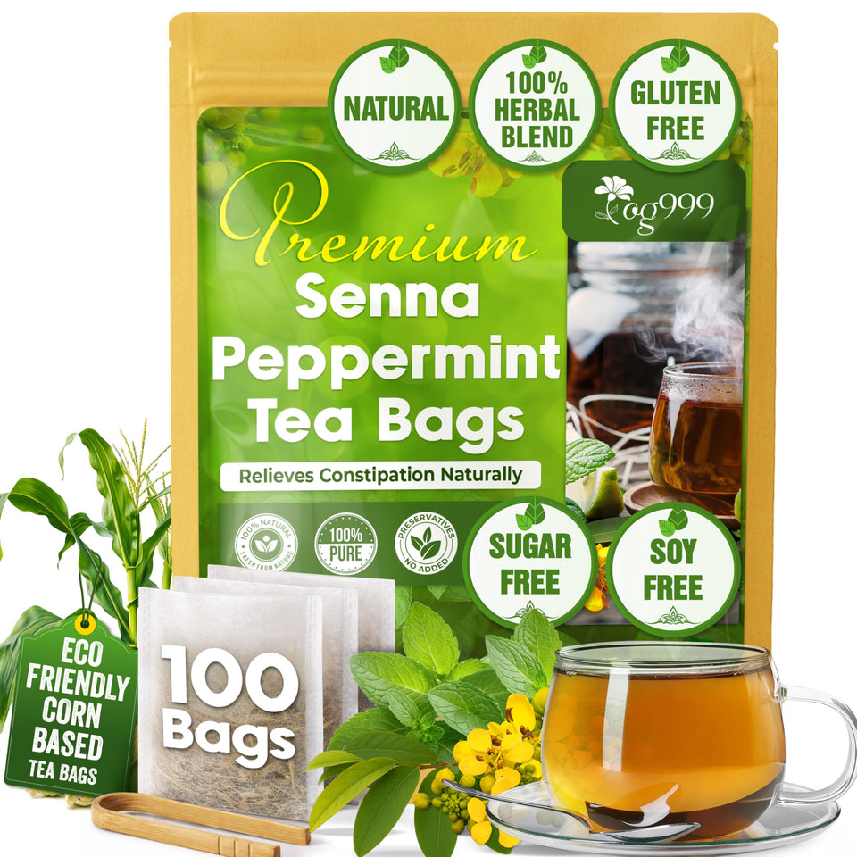 TOG999 Senna Peppermint Licorice Fennel tea bags pack for digestive-friendly herbal break