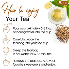 TOG999 tea packet inside showing simple, clean ingredients
