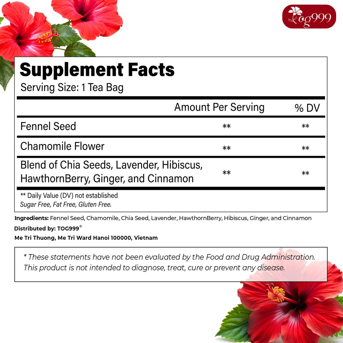 TOG999 Upgraded Pressure Balance Tea hibiscus flower closeup