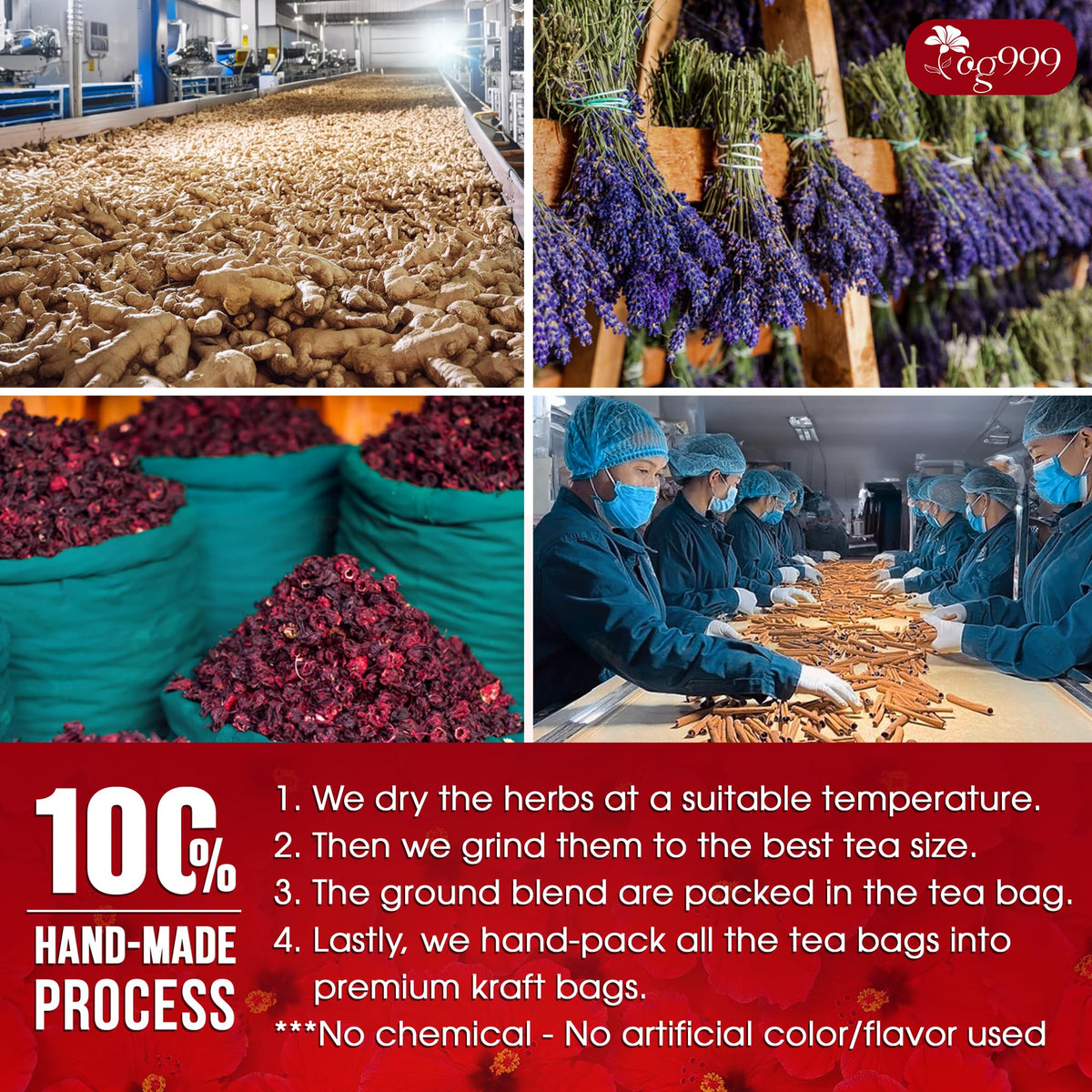TOG999 Upgraded Pressure Balance Tea label detail on box
