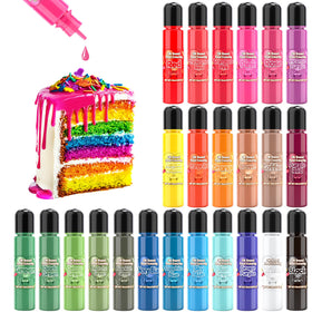 Togcolr 24-color oil-based chocolate coloring for rich chocolate art.