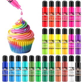 Togcolr 24-color gel set bottles lined up for vibrant baking hues