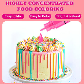 Togcolr buttercream cake with smooth gradient color effect