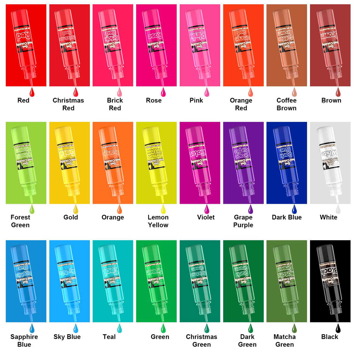 Togcolr color swatches displaying bold shades for decorating